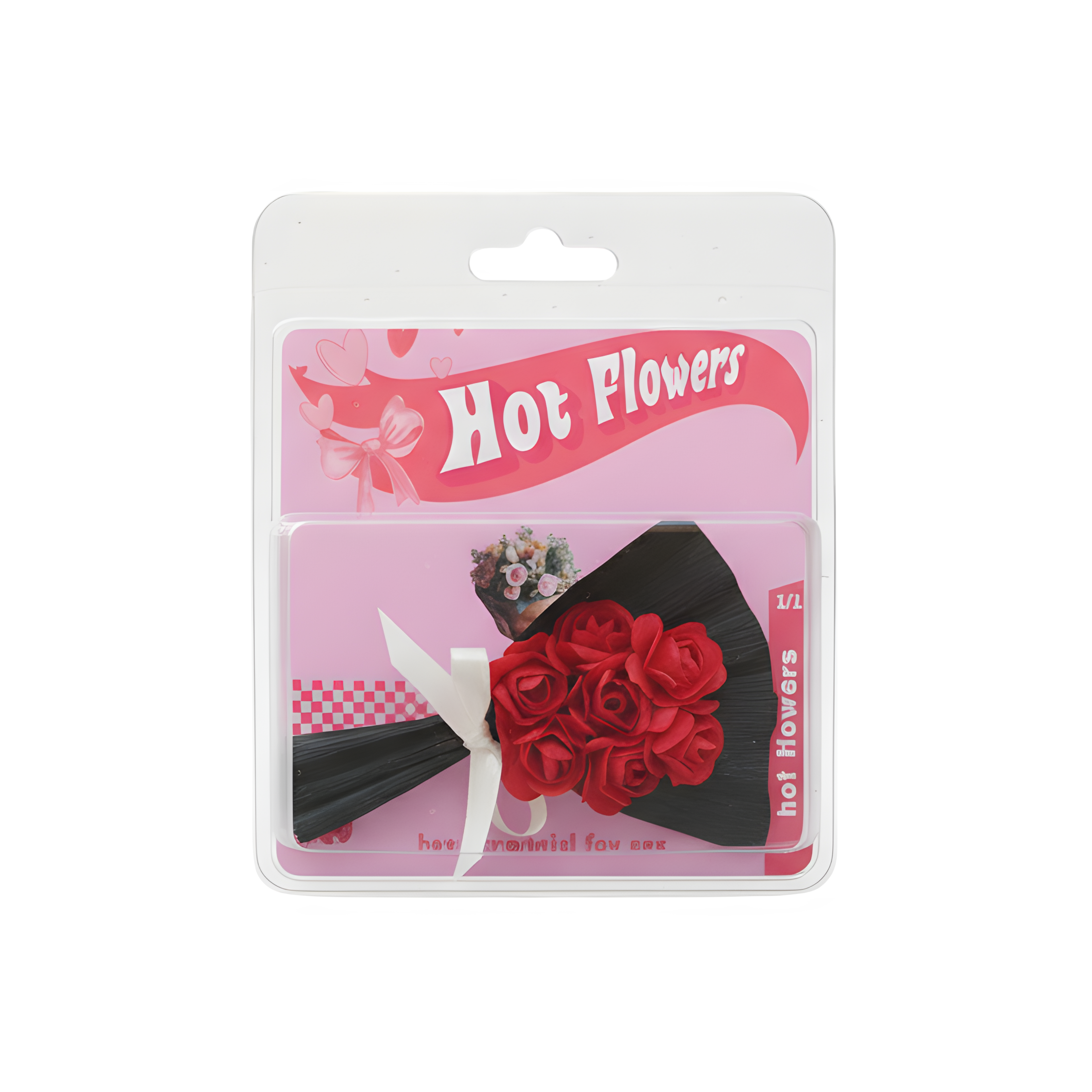 Hot Flowers Özel Tasarım Çiçekli Koleksiyon Ürünü Kırmızı Çiçek Buketi Love Flowers Minik Buket