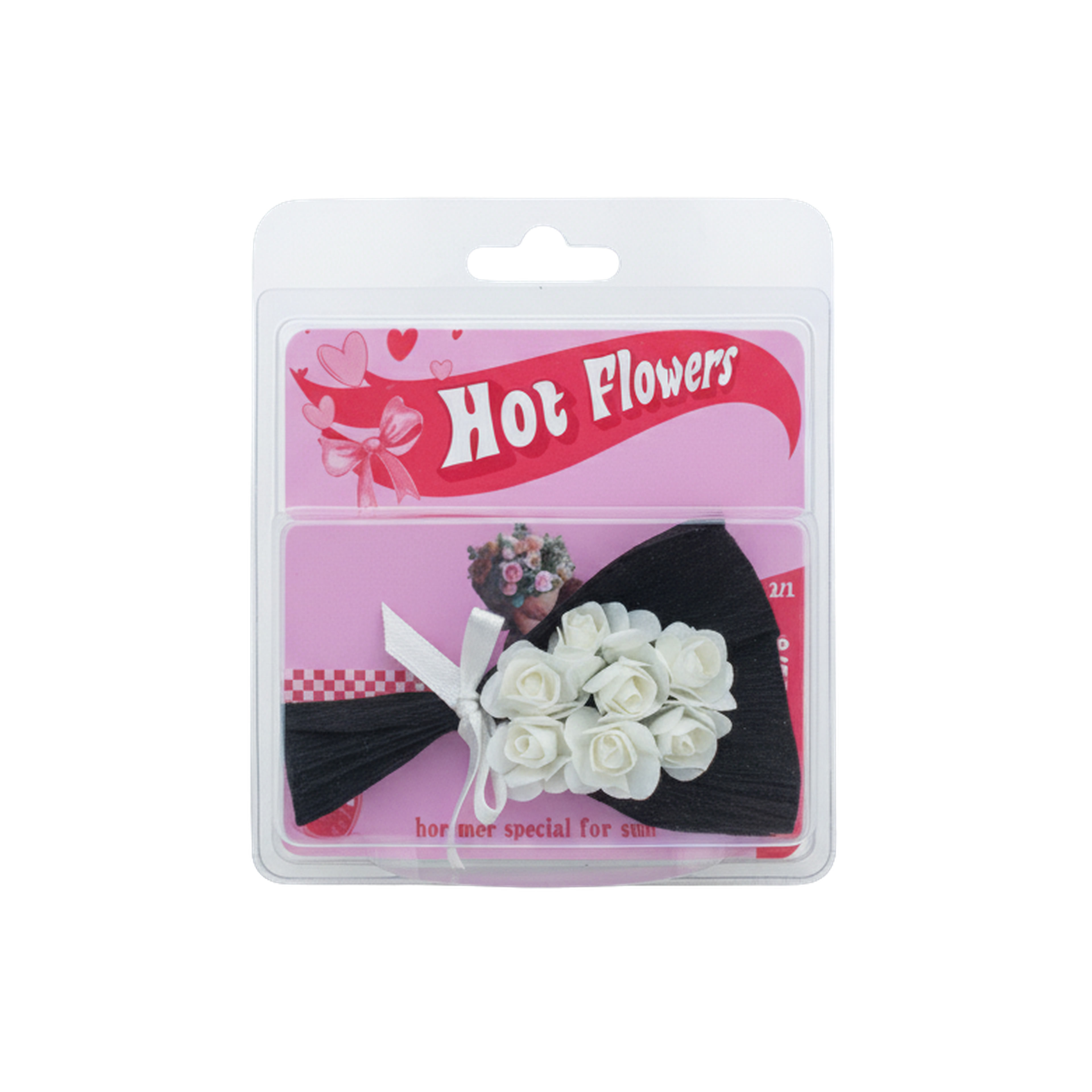Hot Flowers Özel Tasarım Çiçekli Koleksiyon Ürünü Beyaz Çiçek Buketi Love Flowers Minik Buket