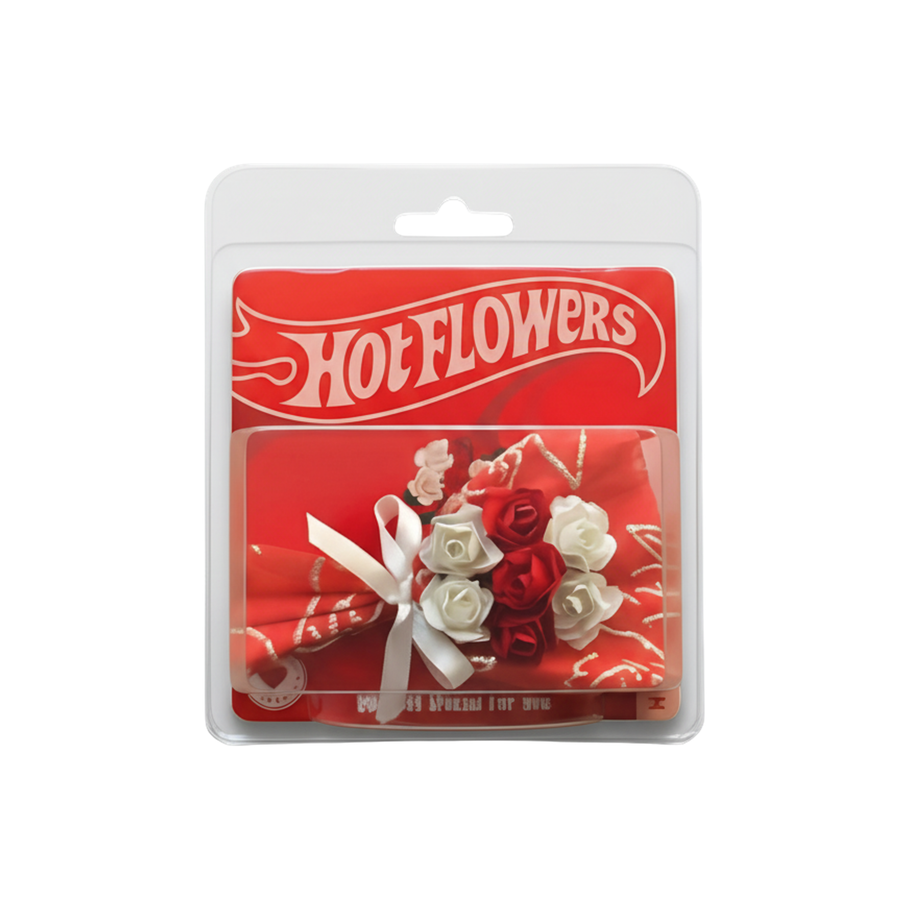 Hot Flowers Özel Tasarım Çiçekli Koleksiyon Ürünü Kırmızı Beyaz Çiçek Buketi Minik Buket