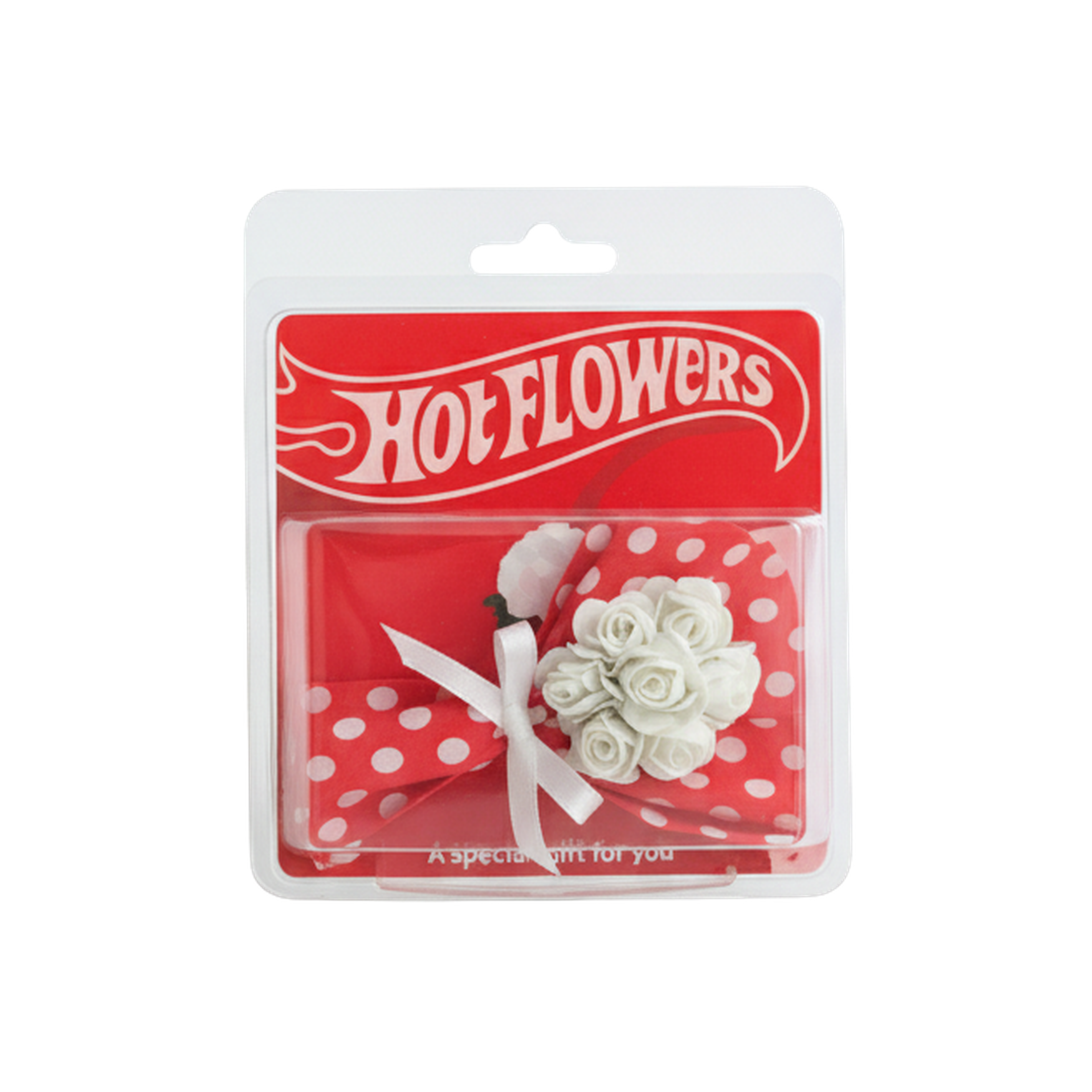 Hot Flowers Özel Tasarım Çiçekli Koleksiyon Ürünü Puantiyeli Çiçek Buketi Minik Buket